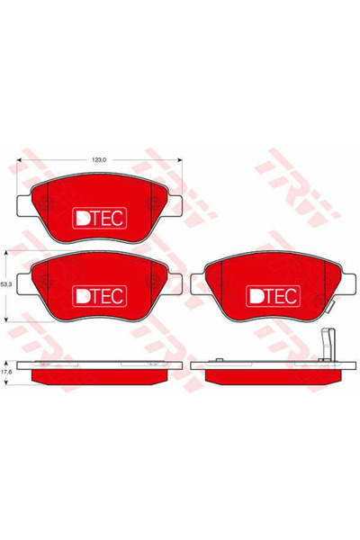 TRW Set plăcuțe de frână, frână cu disc GDB1700DTE