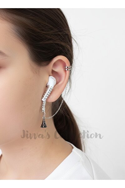 Jivva's Collection Bluetooth Earphone Anti-Loss Device. Eiffel Detailed Chain...