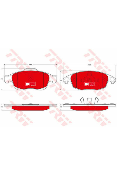 TRW Brake Pad Set, disc brake GDB1690DTE