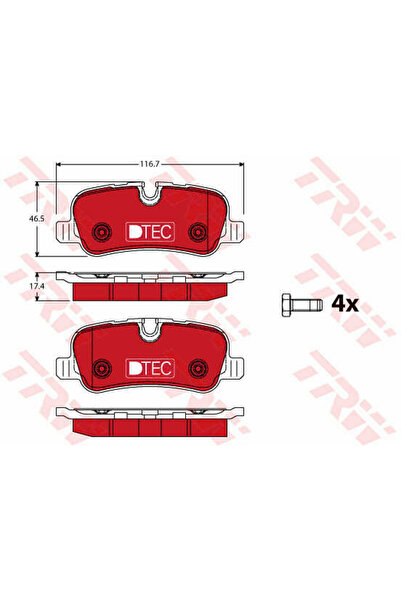 TRW Set plăcuțe de frână, frână cu disc GDB1632DTE
