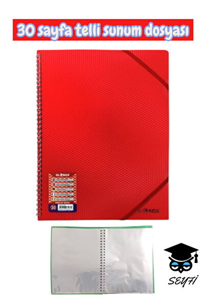 SEYFİKİRTASİYE a4 ebat spiralli sunum dosyası 30 yaprak plastik kapak
