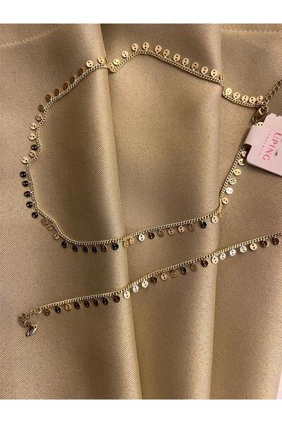 MU&ME BOUTİQUE طقم سوار وقلادة XUPING مزين بالترتر