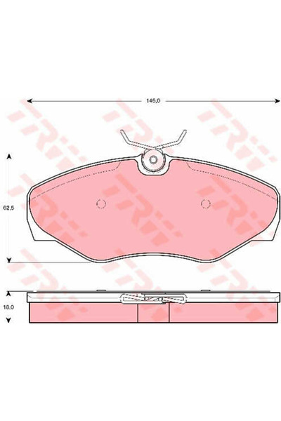 TRW Brake Pad Set, disc brake GDB1466