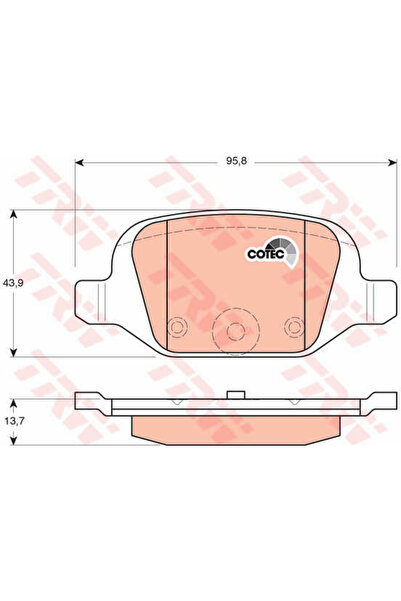 TRW Set plăcuțe de frână, frână cu disc GDB1384