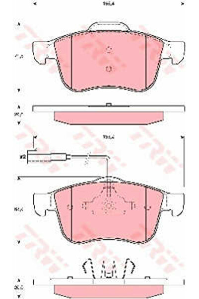 TRW Set plăcuțe de frână, frână cu disc GDB1647