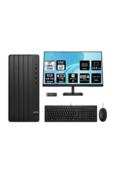 HP 290 G9 i5 12500 48GB 1TB SSD W11H Masaüstü Bilgisayar + 23.8" Monitör