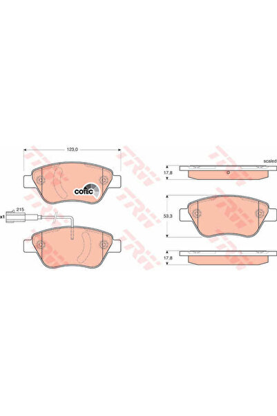 TRW Set plăcuțe de frână, frână cu disc GDB1654
