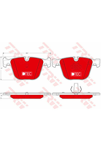 TRW Set plăcuțe de frână, frână cu disc GDB1502DTE