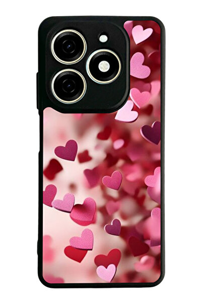 Aksel Kılıf Infinix Smart 8 Pro Compatible Printed, Matte Black, Soft Silicon...