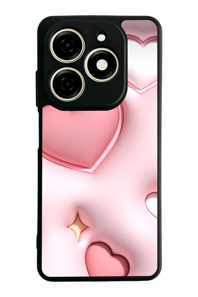 Aksel Kılıf Infinix Smart 8 Pro Compatible Printed, Matte Black, Soft Silicon...