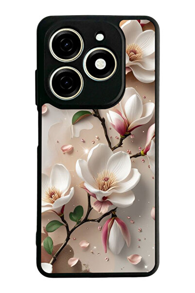 TECNO Spark 20 / 20C Compatible Printed, Matte Black, Soft Silicone, Protecti...