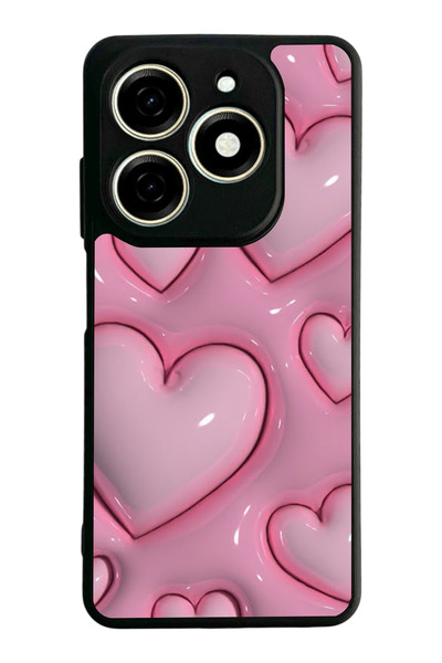 TECNO Spark 20 / 20C Compatible Printed, Matte Black, Soft Silicone, Protecti...