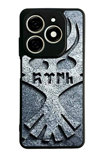 TECNO Spark 20 / 20C Compatible Printed, Matte Black, Soft Silicone, Protecti...