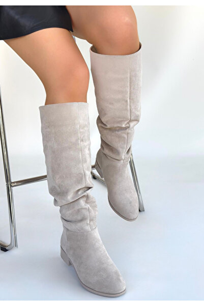enesbrand Winda beige suede bellows boots