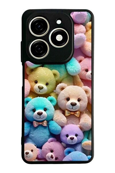 TECNO غطاء متوافق مع Spark 20 / 20C، مطبوع، أسود غير لامع، سيليكون ناعم، واقي...