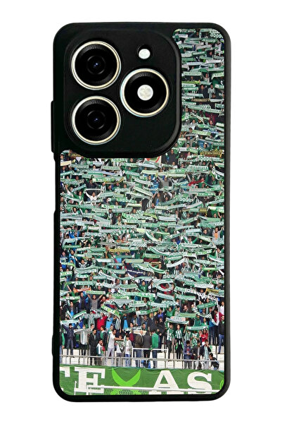 TECNO Spark 20 / 20C Compatible Printed, Matte Black, Soft Silicone, Protecti...