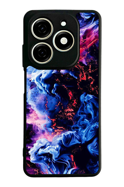 TECNO Spark 20 / 20C Compatible Printed, Matte Black, Soft Silicone, Protecti...