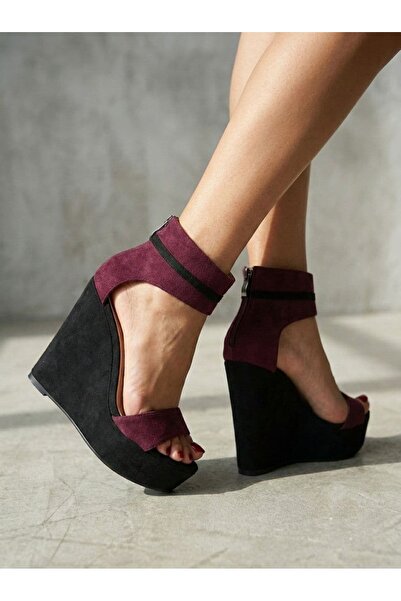 Modanizm Elix Bordo Topuklu Ayakkabı