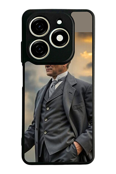 TECNO Spark 20 / 20C Compatible Printed, Matte Black, Soft Silicone, Protecti...