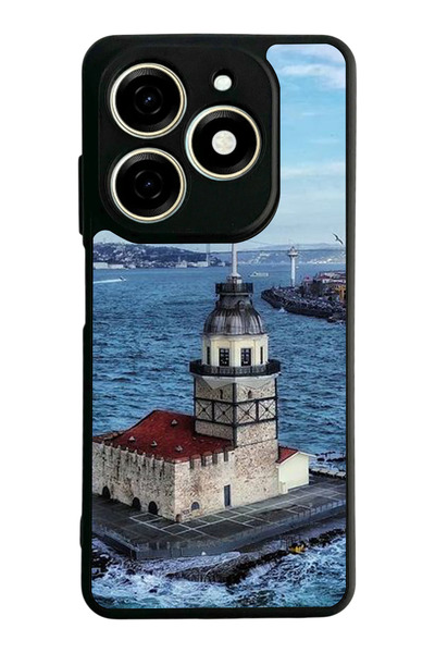 TECNO Spark 20 / 20C Compatible Printed, Matte Black, Soft Silicone, Protecti...