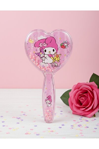 Meyra Accessories مشط سانريو كاواي ماي ميلودي مع مشط صغير من الترتر اللامع، م...