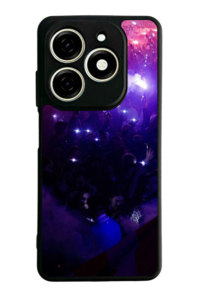 TECNO Spark 20 / 20C Compatible Printed, Matte Black, Soft Silicone, Protecti...