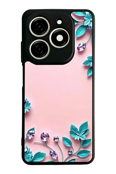 TECNO Spark 20 / 20C Compatible Printed, Matte Black, Soft Silicone, Protecti...