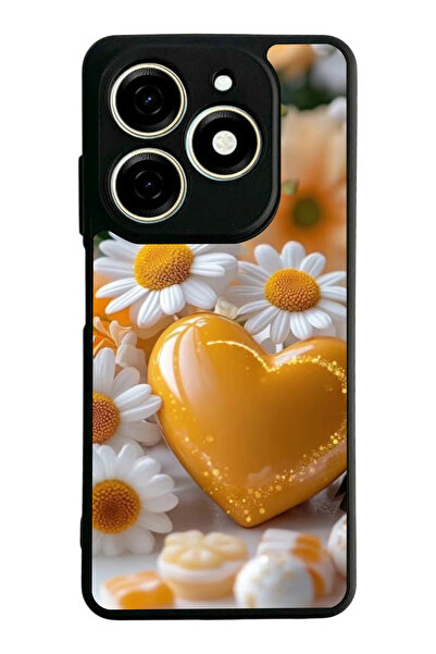 TECNO غطاء متوافق مع Spark 20 / 20C، مطبوع، أسود غير لامع، سيليكون ناعم، واقي...