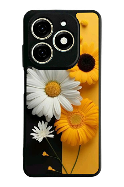 TECNO غطاء متوافق مع Spark 20 / 20C، مطبوع، أسود غير لامع، سيليكون ناعم، واقي...