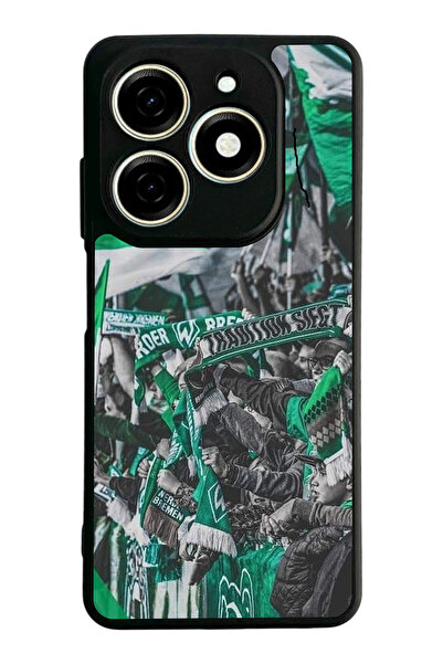 TECNO Spark 20 / 20C Compatible Printed, Matte Black, Soft Silicone, Protecti...