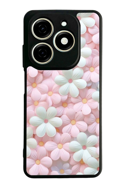 TECNO Spark 20 / 20C Compatible Printed, Matte Black, Soft Silicone, Protecti...