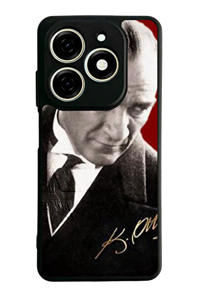 TECNO Spark 20 / 20C Compatible Printed, Matte Black, Soft Silicone, Protecti...