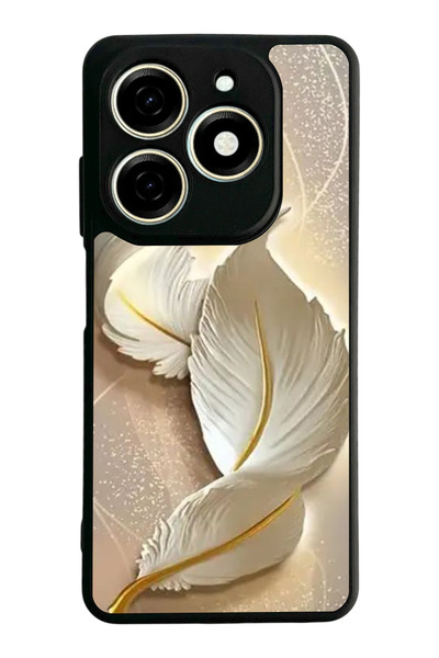 TECNO غطاء متوافق مع Spark 20 / 20C، مطبوع، أسود غير لامع، سيليكون ناعم، واقي...