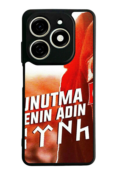 TECNO Spark 20 / 20C Compatible Printed, Matte Black, Soft Silicone, Protecti...