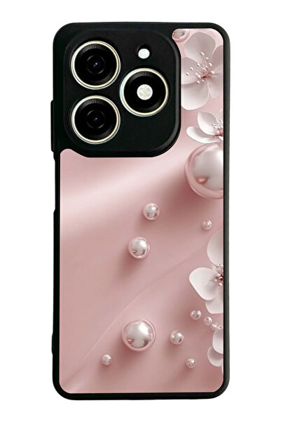 TECNO Spark 20 / 20C Compatible Printed, Matte Black, Soft Silicone, Protecti...