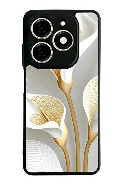 TECNO Spark 20 / 20C Compatible Printed, Matte Black, Soft Silicone, Protecti...