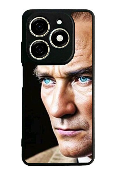 TECNO Spark 20 / 20C Compatible Printed, Matte Black, Soft Silicone, Protecti...