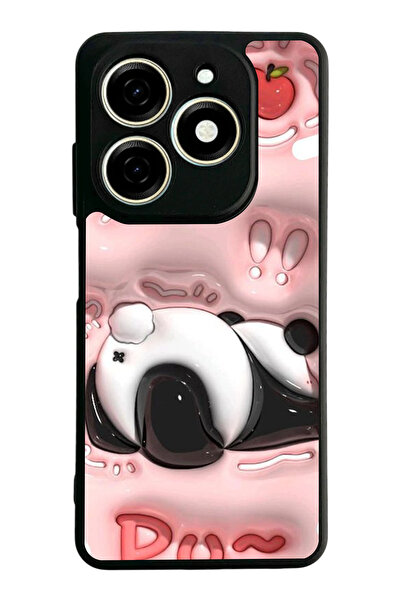 TECNO Spark 20 / 20C Compatible Printed, Matte Black, Soft Silicone, Protecti...