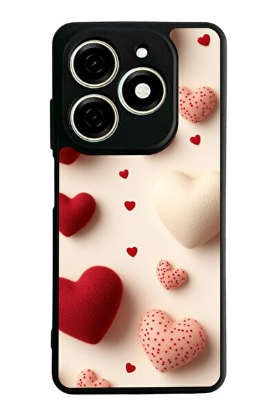 Aksel Kılıf غطاء حماية متوافق مع هاتف Infinix Smart 8 Pro، مطبوع، أسود غير لا...