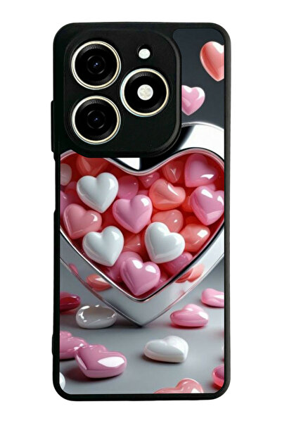 TECNO غطاء متوافق مع Spark 20 / 20C، مطبوع، أسود غير لامع، سيليكون ناعم، واقي...