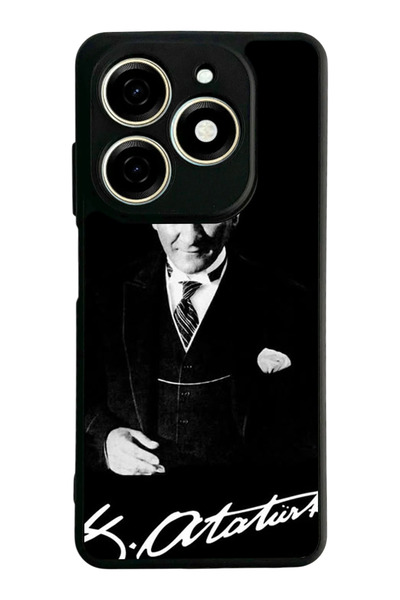 TECNO Spark 20 / 20C Compatible Printed, Matte Black, Soft Silicone, Protecti...