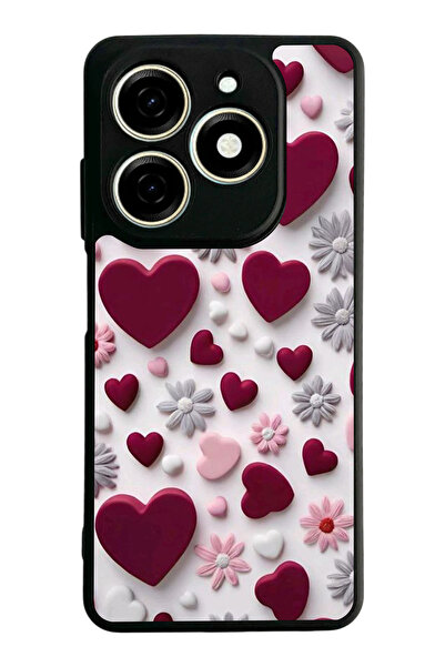 TECNO غطاء متوافق مع Spark 20 / 20C، مطبوع، أسود غير لامع، سيليكون ناعم، واقي...