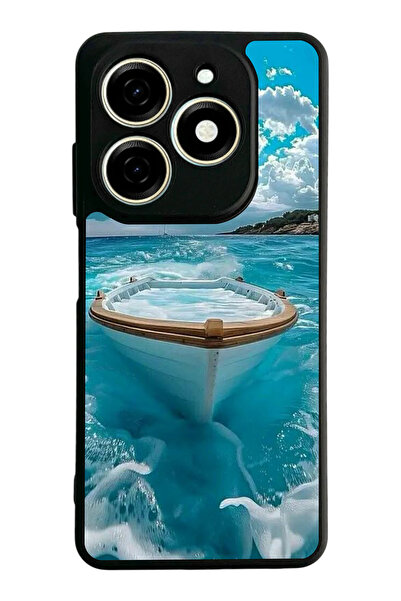 TECNO Spark 20 / 20C Compatible Printed, Matte Black, Soft Silicone, Protecti...