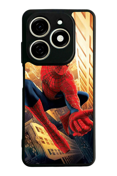 Aksel Kılıf غطاء حماية متوافق مع هاتف Infinix Smart 8 Pro، مطبوع، أسود غير لا...