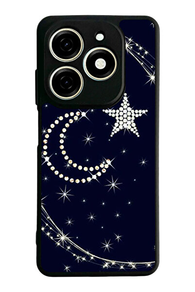 TECNO Spark 20 / 20C Compatible Printed, Matte Black, Soft Silicone, Protecti...