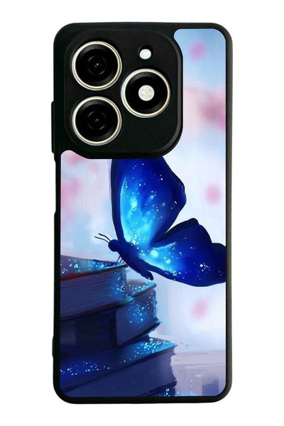 TECNO Spark 20 / 20C Compatible Printed, Matte Black, Soft Silicone, Protecti...