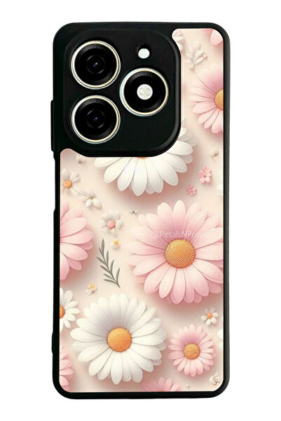 TECNO Spark 20 / 20C Compatible Printed, Matte Black, Soft Silicone, Protecti...