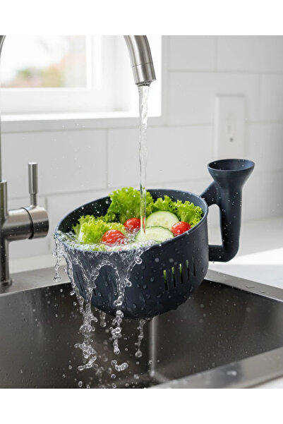 MericLine Modern Design Vegetable Washing Bowl with Strainer, Practical Kitch...