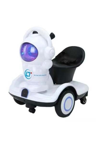 PUKON Electric color ride-on astronaut toy with LED lights and music