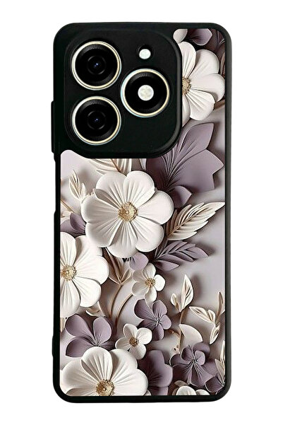 TECNO Spark 20 / 20C Compatible Printed, Matte Black, Soft Silicone, Protecti...